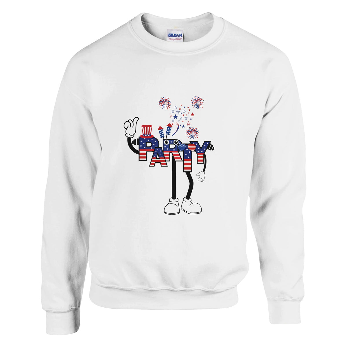 Celebrate Freedom with a Bang - White - Crewneck Sweatshirts