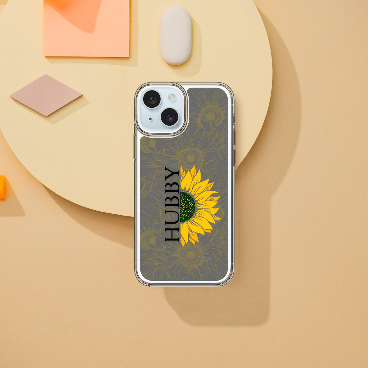 Sunflower Duo - WIFEY & HUBBY iPhone Cases - iPhone 15 Phone Case For Hubby - Tech Accessories