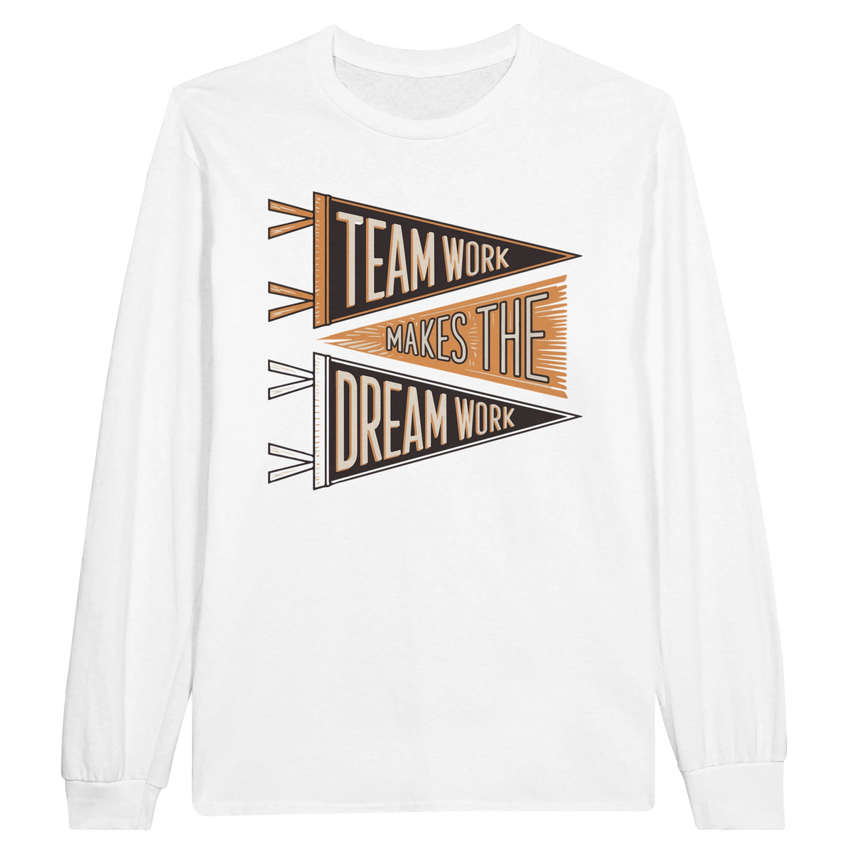 Teamwork Long-sleeve Tee for Coworkers - White - Long Sleeves T-shirts