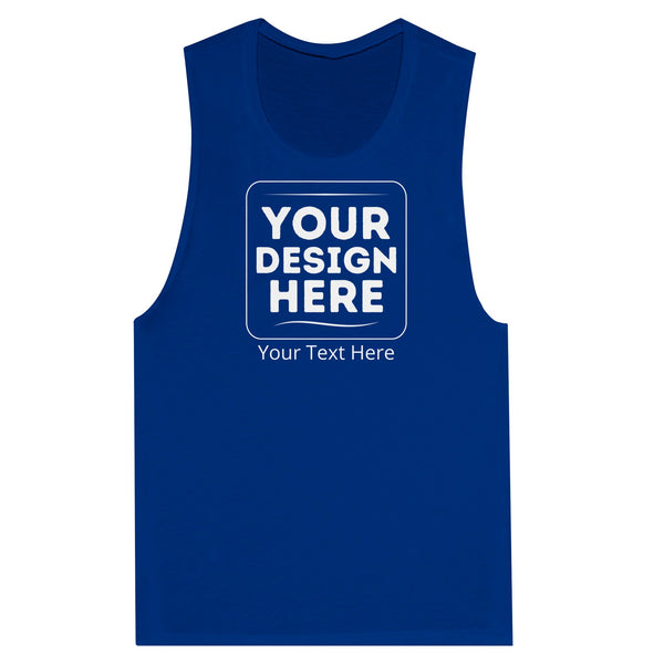 From Gym to Street - The Ultimate Customizable Muscle Tank Top - True Royal - Tank Tops