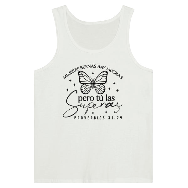 Exceeding Virtue - 'Mujeres Buenas Hay Muchas' - White - Tank Tops