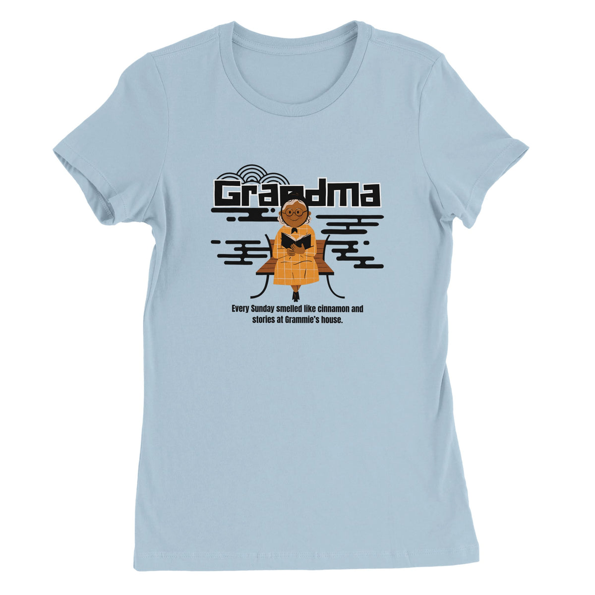 Grandma’s Story time Tee – Bella + Canvas Gift - Baby Blue - T-Shirt