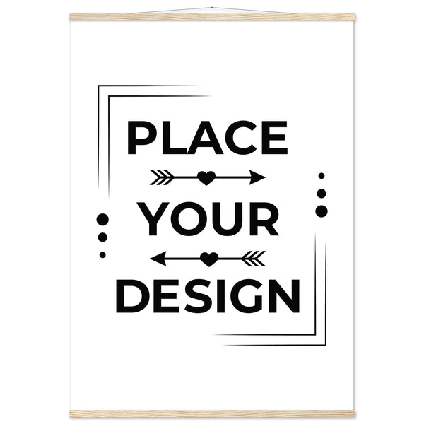 Stunning Art Display - Premium Customizable Poster - A0 (84.1 x 118.9 cm) Natural wood wall hanger - Posters With Hanger