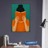 Gift Quiet Moments – Reader Girl Metal Framed Poster - - Metal Framed Posters