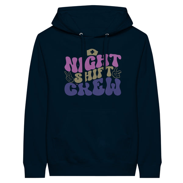 Night Shift Hero - Premium Unisex Pullover Hoodie - Navy - Print Material