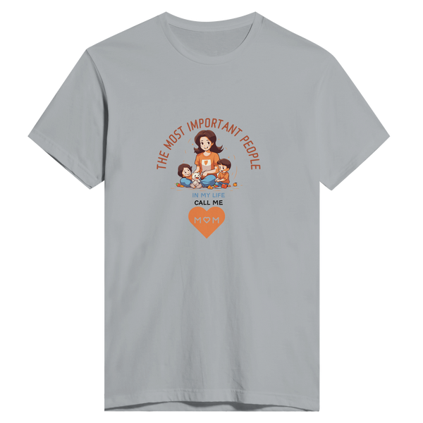 Love's Embrace - The Most Important People Call Me MOM Tee - light gray - Print Material