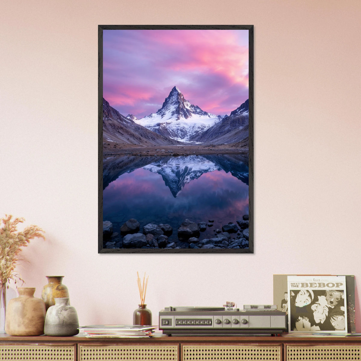 Gift of Stillness – Wooden Framed Poster - Black frame - Wooden Framed Posters