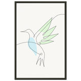 Whispering Wings - Modern Hummingbird Design - 28x43 cm XL (11x17″) - Metal Framed Posters