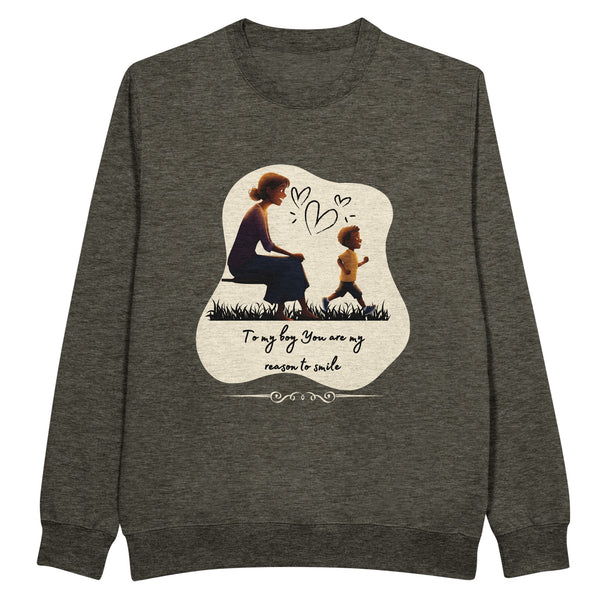 To My Son - The Reason I Smile - Charcoal Heather - Sweatshirts