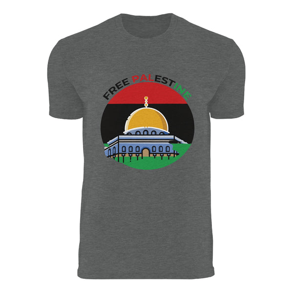 Support Palestine in Style - drk heather gray - Crewneck T-shirts