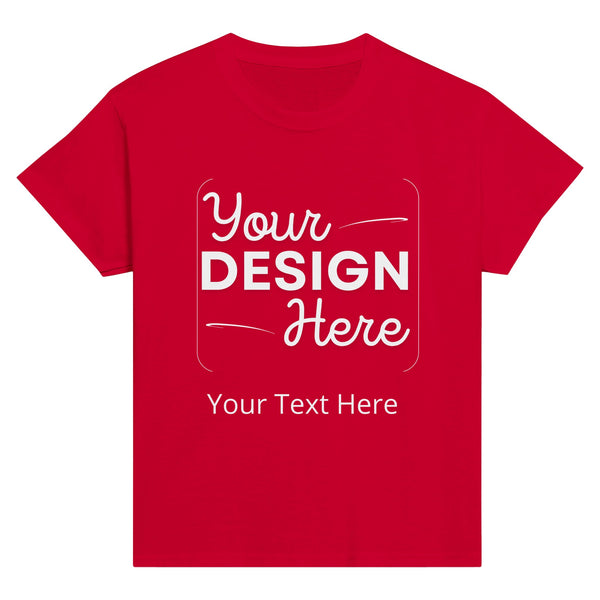 Soft and Stylish - Kids' Classic Crewneck Tee - Red - T.shirts