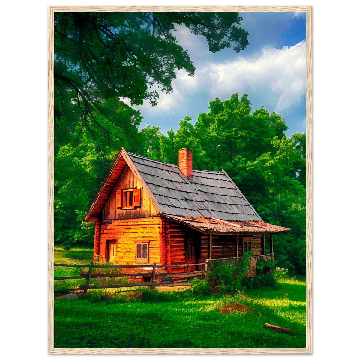 Peaceful Getaway - Framed Poster for Your Home - 60x80 cm 24x32″ Wood frame - Framed Posters