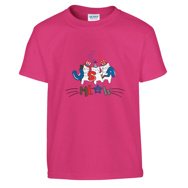 Feline Freedom Festivities - Heliconia - Kids' T-shirts