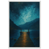 Whispers of the Night – Wooden Framed Poster Gift - White frame - Wooden Framed Posters