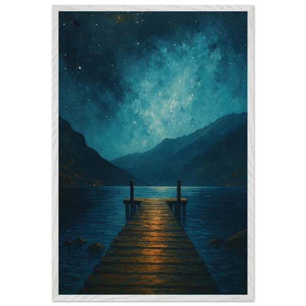 Whispers of the Night – Wooden Framed Poster Gift - White frame - Wooden Framed Posters
