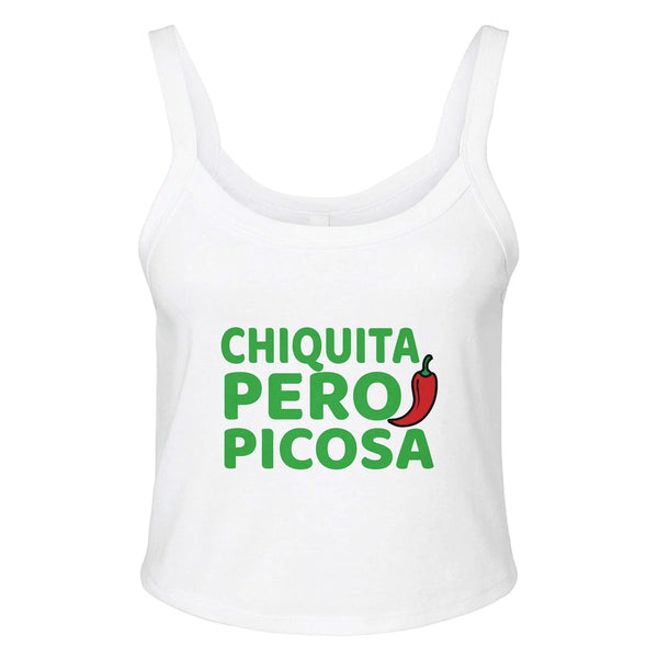 Hot & Petite - Chiquita Pero Picosa Apparel - solid wht blend - Tank Tops