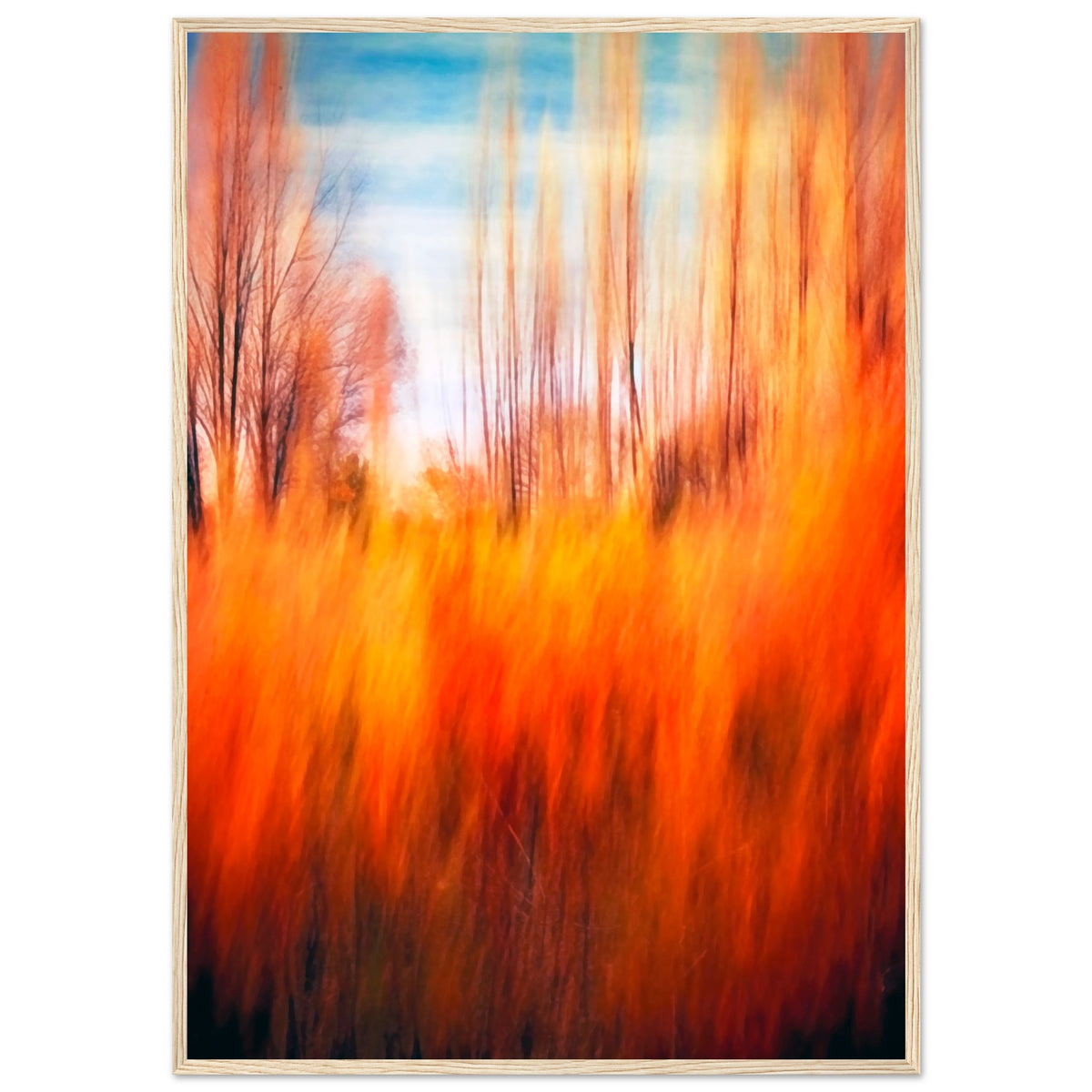 Autumn's Embrace - Framed Premium Poster - 70x100 cm 28x40″ Wood frame - Wooden Framed Posters