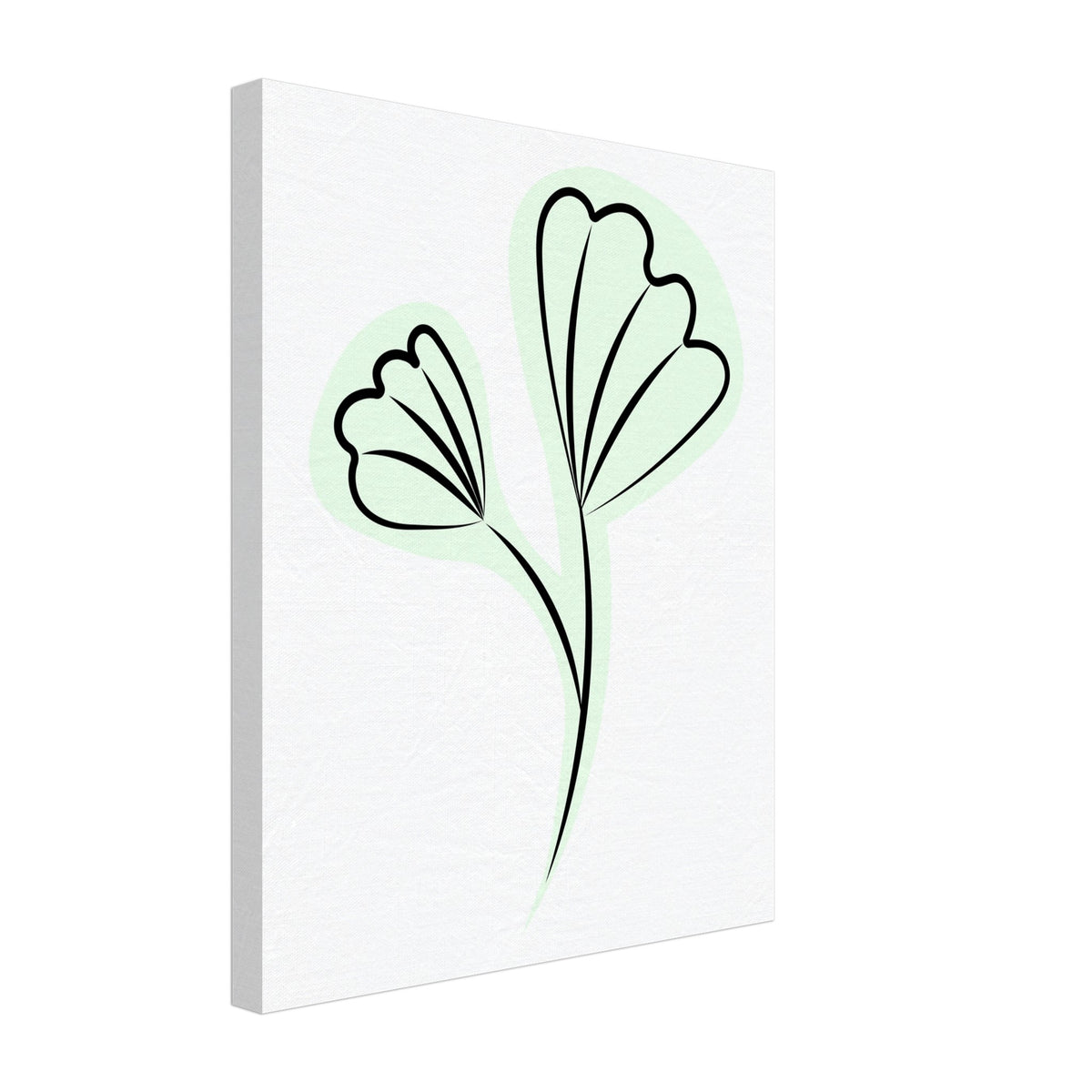 Graceful Greens - Delicate Floral Canvas - - Canvas Prints