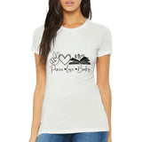 Literary Harmony - Peace, Love, Books Statement - - T-shirts