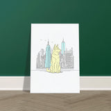 Urban Paws - Dog and Cityscape Canvas - 50x70 cm 20x28″ - Canvas Prints