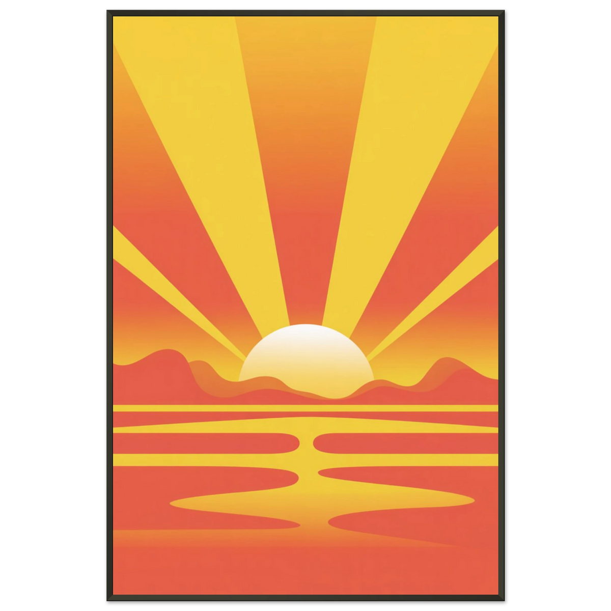 Gift Energy - Sunrise Metal Framed Poster for Inspiration - - Metal Framed Posters