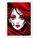 Red Passion - Art That Speaks - A4 21x29.7 cm 8x12″ White frame - Framed Poster