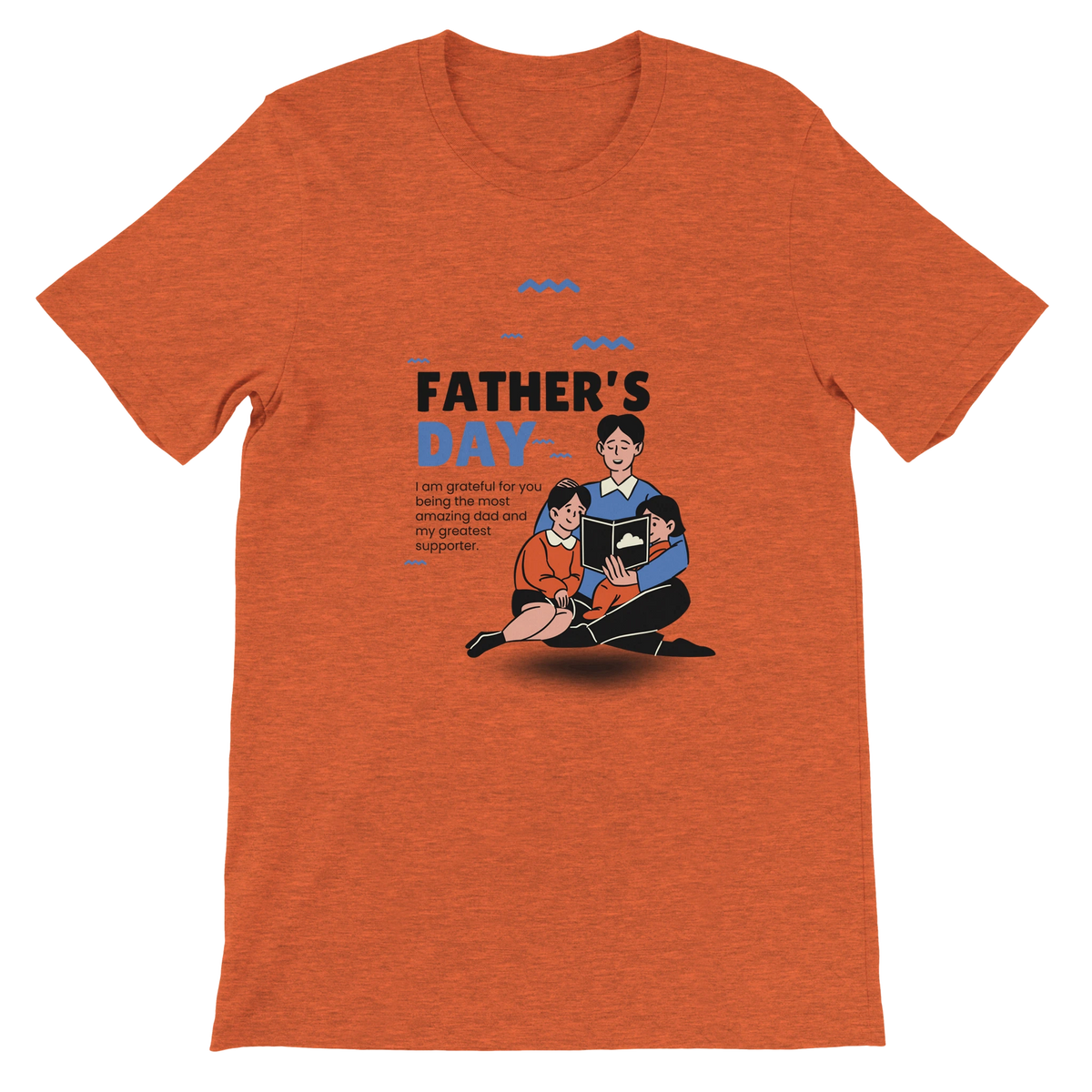 Gift of Storytime – Dad Tee for Father’s Day - Heather Orange - T-Shirt