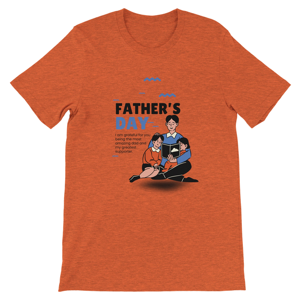 Gift of Storytime – Dad Tee for Father’s Day - Heather Orange - T-Shirt
