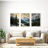 Majestic Mountain Serenity - 24x36 - Framed Posters