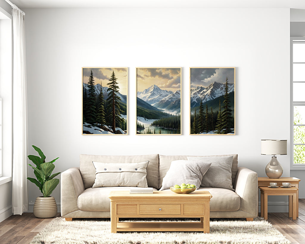 Majestic Mountain Serenity - 24x36 - Framed Posters