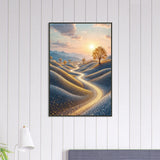 Golden Path to Tranquility - Framed Memory Art - 60x90 cm 24x36″ - Metal Framed Posters