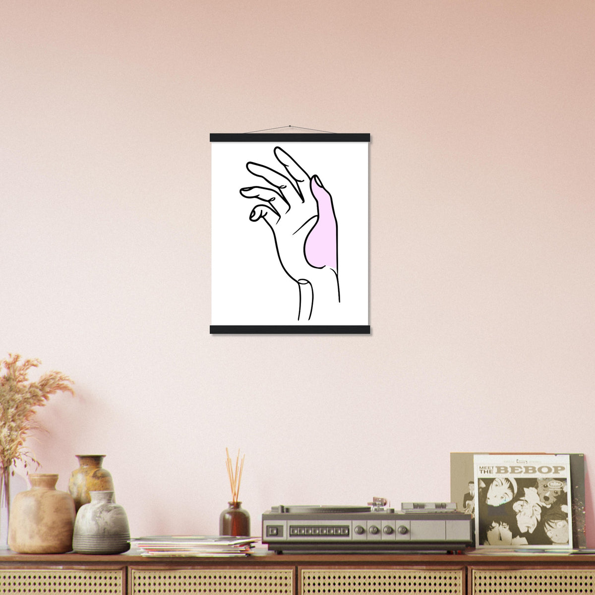 Vibrant Touch - Hand Art Print with Magnetic Hanger - - Posters With Hanger