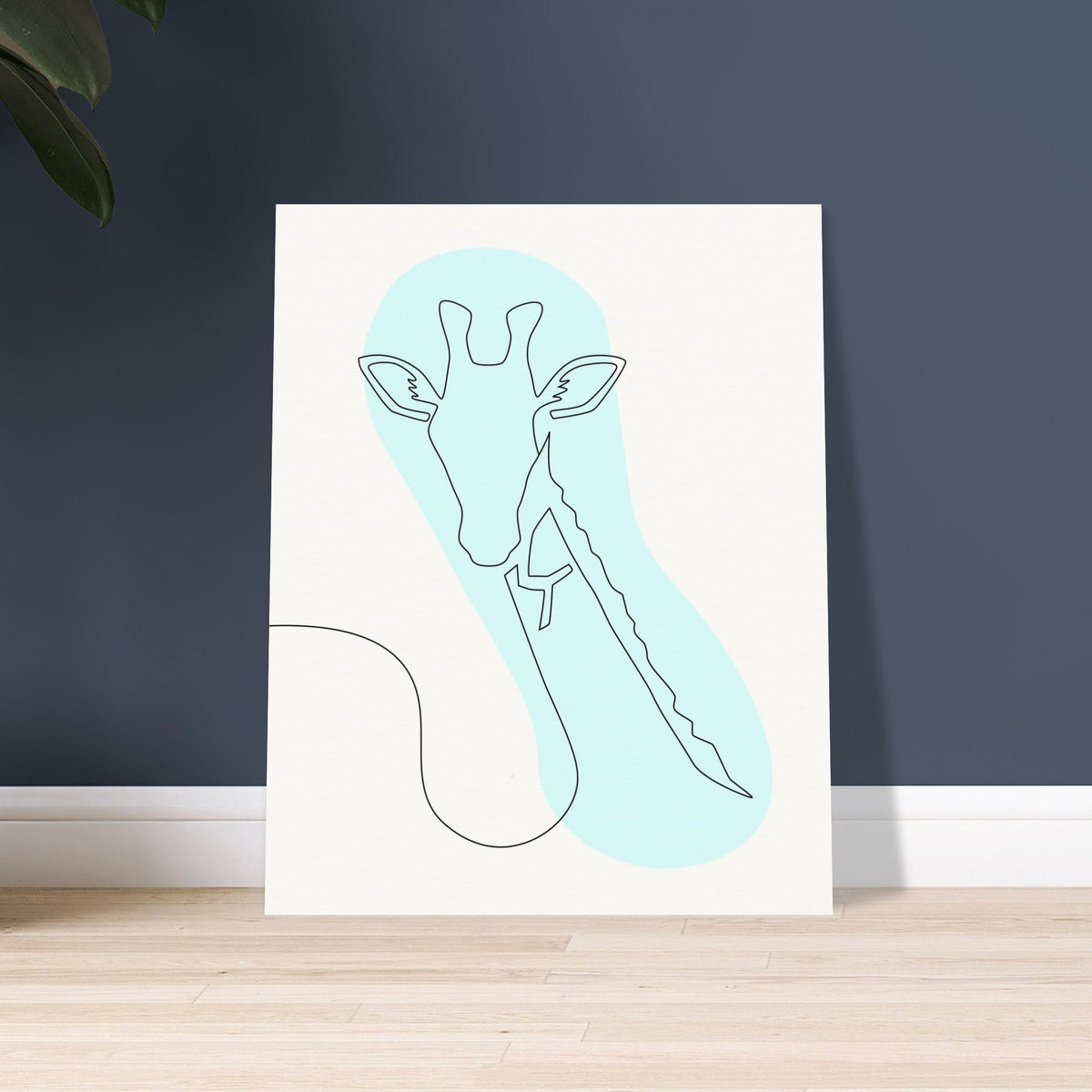 Gentle Giraffe - Minimalist Elegance - - Posters