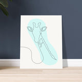 Gentle Giraffe - Minimalist Elegance - - Posters