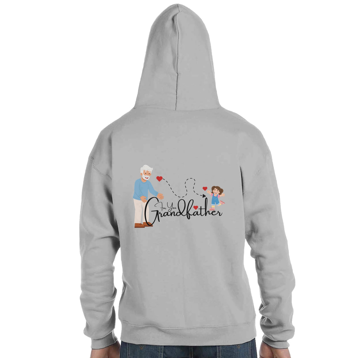 Grandfather Zip Hoodie Gift – For You with Love - - Hoodie