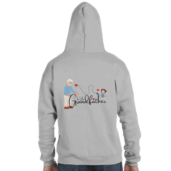Grandfather Zip Hoodie Gift – For You with Love - - Hoodie