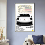 Supercar Metal Framed Poster – Porsche, Jesko & Lambo Set - - Metal Framed Posters