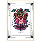 Artistry Unleashed - Warrior, Sacred Bull, and Tiger Spirit - 60x90 cm 24x36″ Wood frame Warior Empress - Wooden Framed Posters