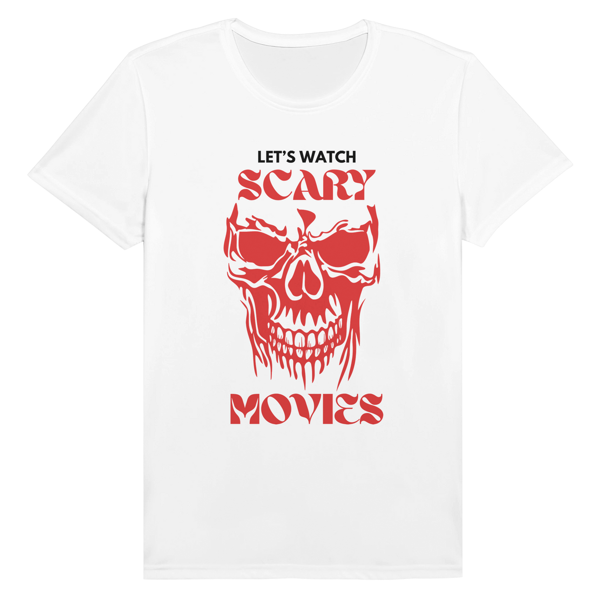 Skeletons and Screams: SCARY MOVIES T-Shirt - 2XL - Print Material