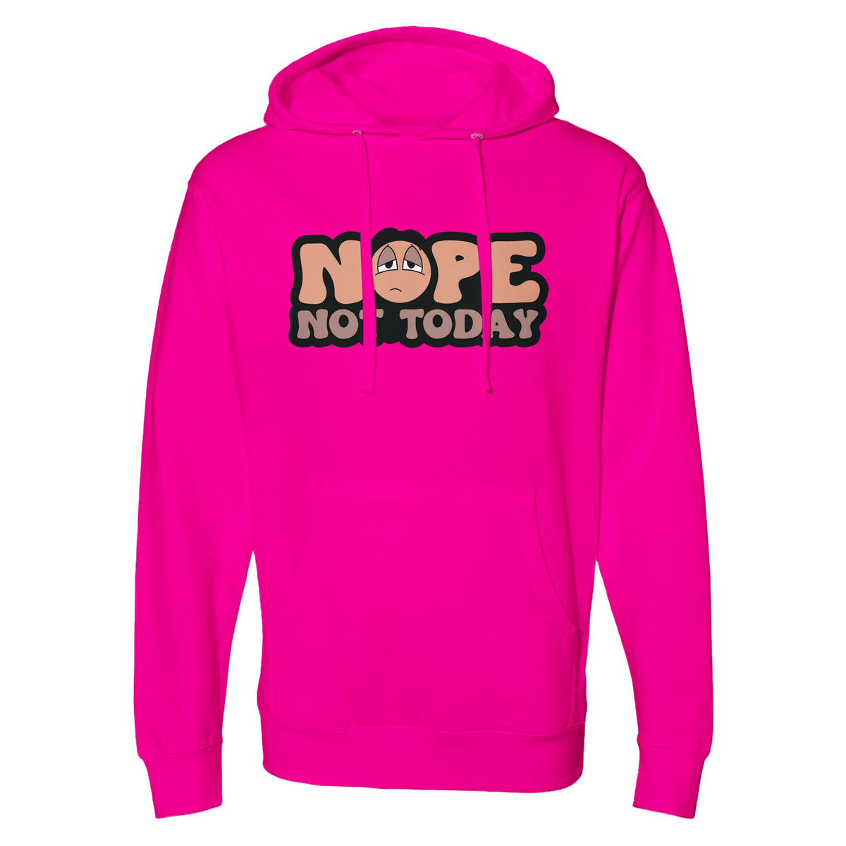 Bold Boundaries - The 'Not Today' Statement Piece - neon pink - Hoodies