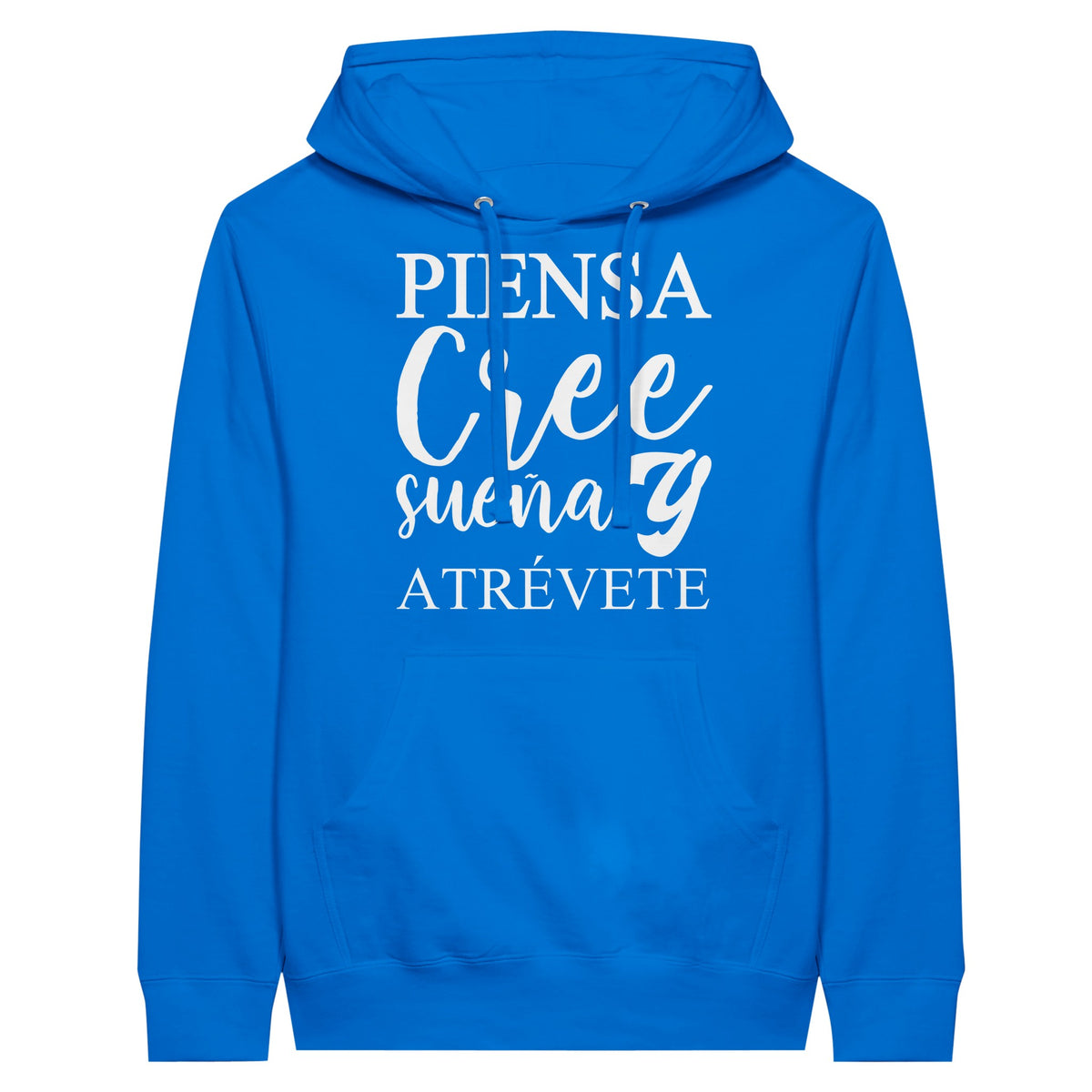 Empowerment in Motion - 'Piensa, Cree, Sueña, Atrévete' Hoodie - Royal - Hoodies