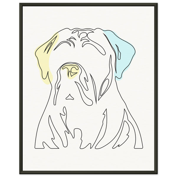 Canine Contour - Minimalist Dog Art - 40x50 cm 16x20″ - Metal Framed Posters