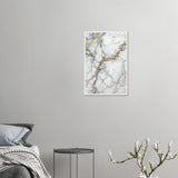 Gilded Marble - Luxury Texture Framed Poster - 40x60 cm 16x24″ White frame - Wooden Framed Posters