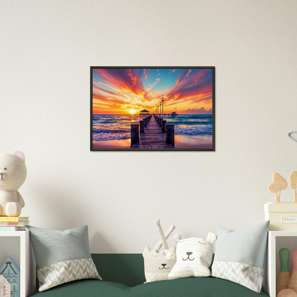 Sunset Serenity - A Path to Paradise - - Framed Posters