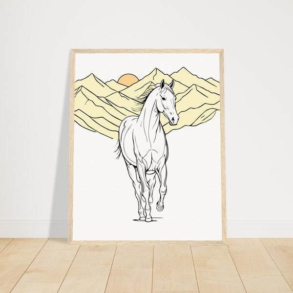 Mountain Majesty - The Spirit of the Wild - 40x50 cm 16x20″ Wood frame - Wooden Framed Posters