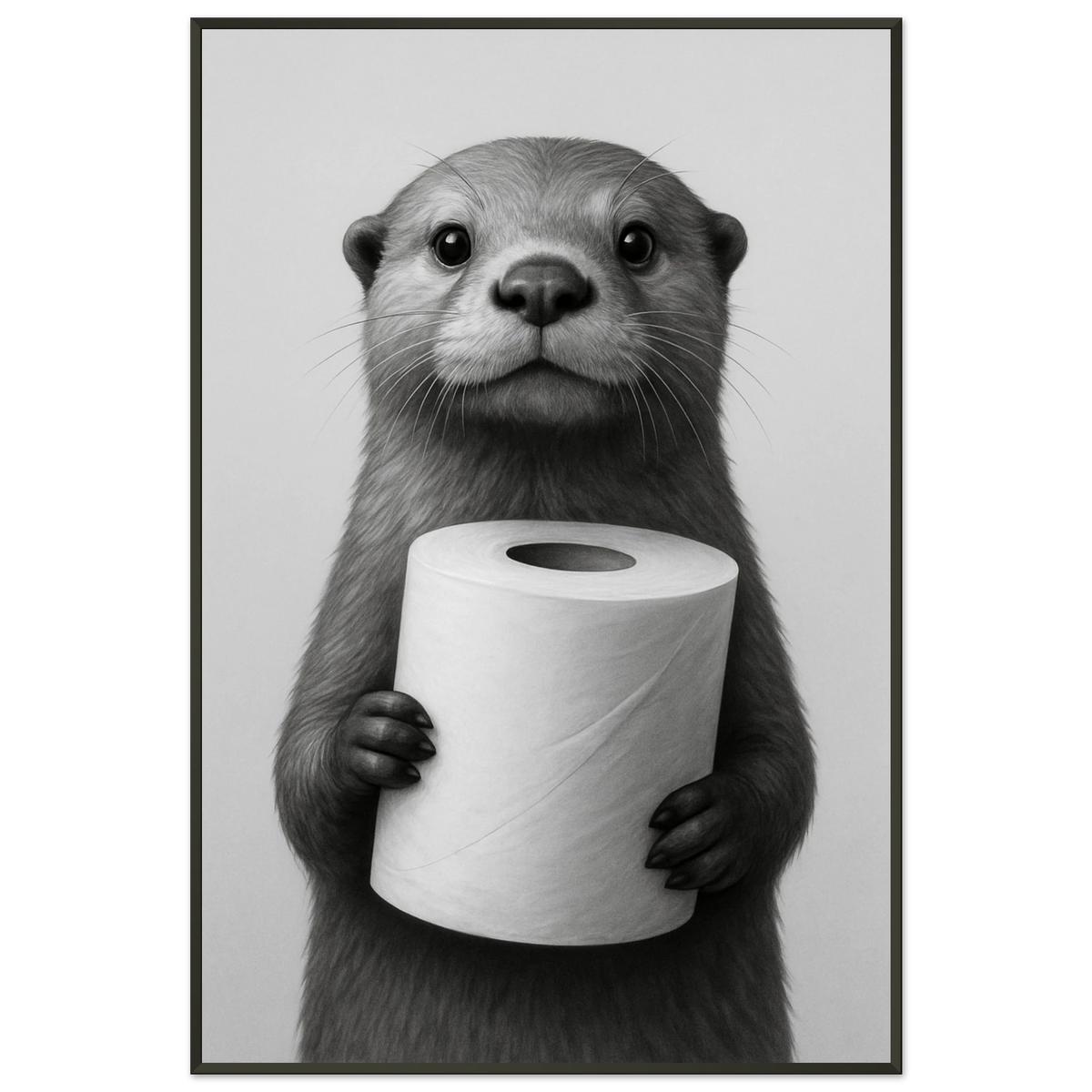 Otter with a Twist – Unique Metal Framed Poster Gift - - Metal Framed Posters