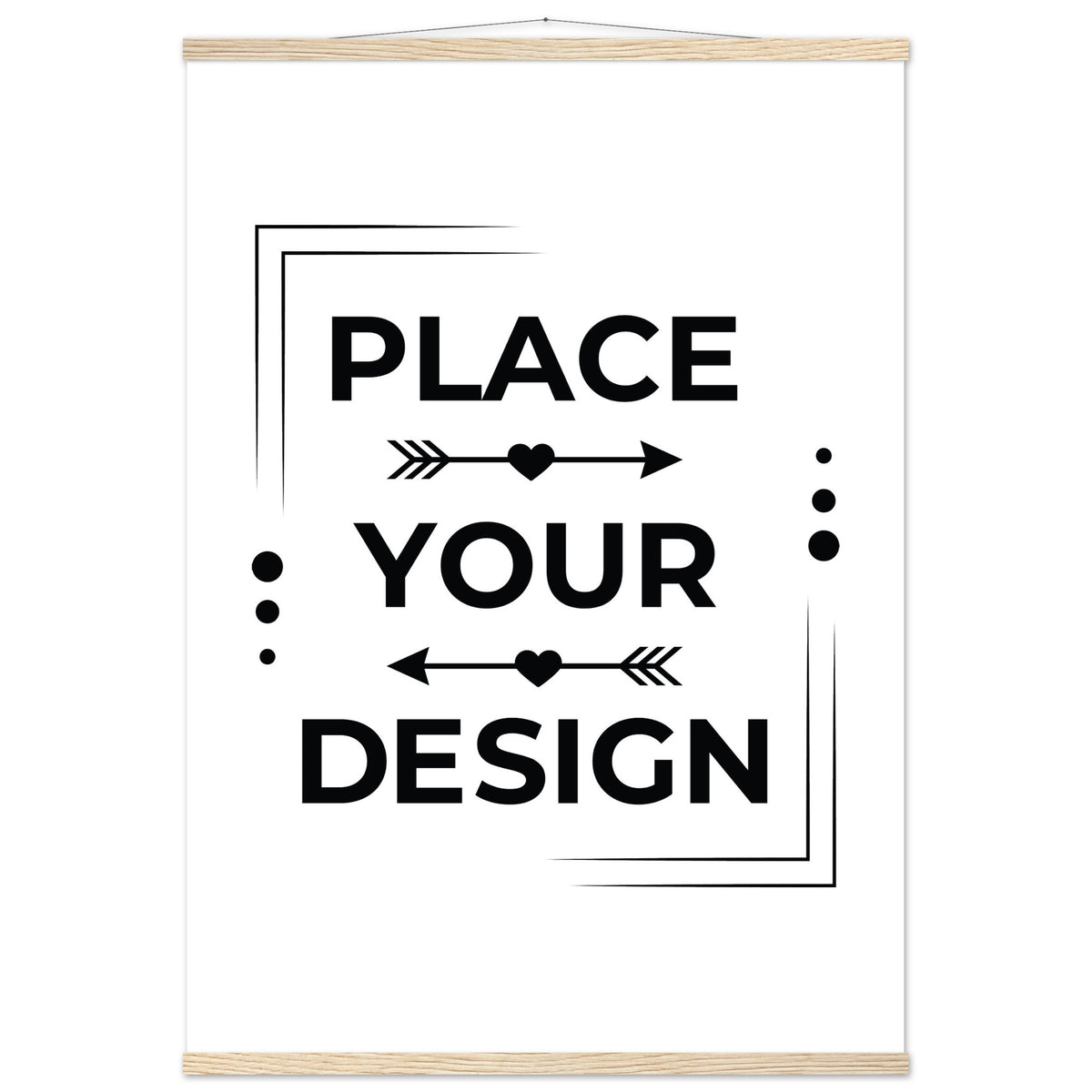 Stunning Art Display - Premium Customizable Poster - 70x100 cm 28x40″ Natural wood wall hanger - Posters With Hanger