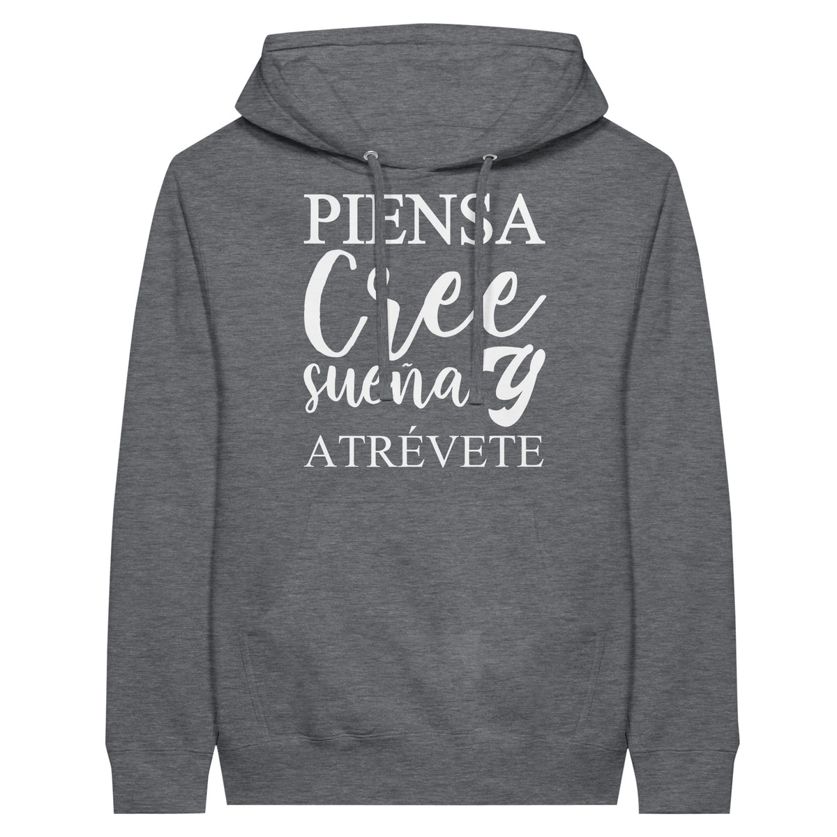 Empowerment in Motion - 'Piensa, Cree, Sueña, Atrévete' Hoodie - Charcoal Heather - Hoodies