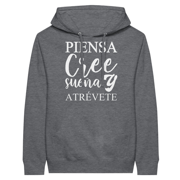 Empowerment in Motion - 'Piensa, Cree, Sueña, Atrévete' Hoodie - Charcoal Heather - Hoodies