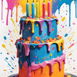 Color Explosion - Birthday Bliss - - Framed Posters